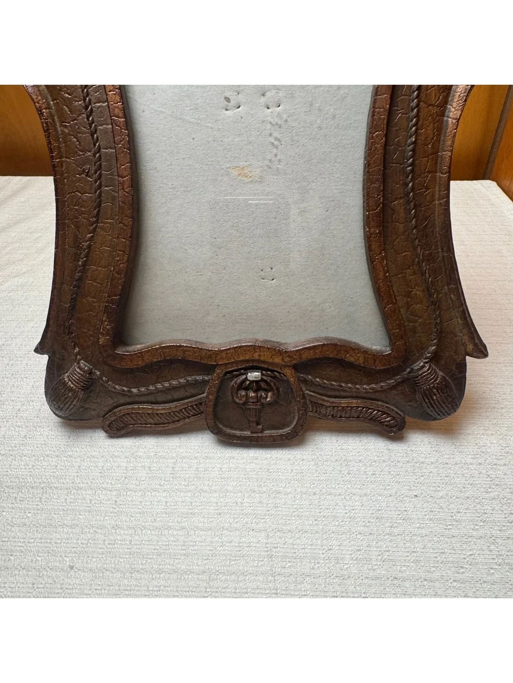 Vintage Baroque Style 5x7 Photo Frame Ornate Brown Resin Tabletop Frame